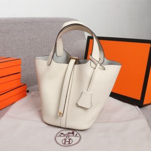 Hermes top quality Taurillon Clemence Picotin Lock bag 18cm/22cm LB218