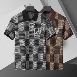 Louis Vuitton high quality Large logo Short Sleeve Polo Shirt FZ290