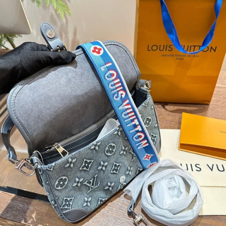 Louis Vuitton Nano Speedy Monogram Denim Shoulder Bag-4