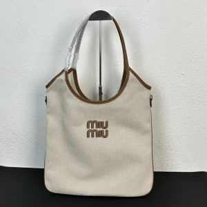 MiuiMiui women handbag letters embroidery pattern white handbag 35*40*60CM LB227
