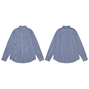 Ralph Lauren Blue and White Striped Shirt Cotton Casual Summer Women Shirt FZ299