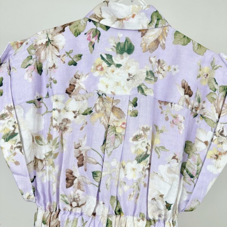 Zimmermann Acacia Floral Linen Pocket Romper-4