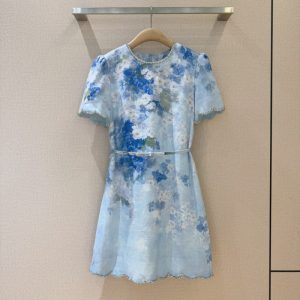 Zimmermann best quality Crush Scalloped Shift Dress FZ305