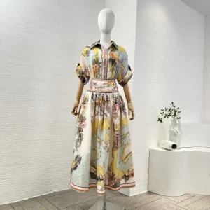 Zimmermann best qualityTallow Midi Skirt Tallow Relaxed Shirt suit FZ303
