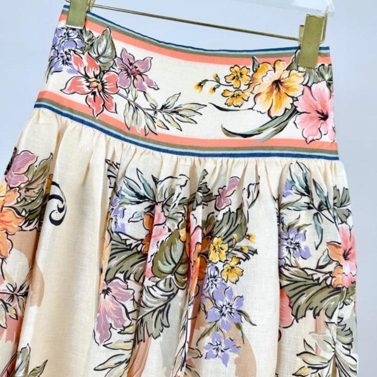 Zimmermann best qualityTallow Midi Skirt Tallow Relaxed Shirt suit-5