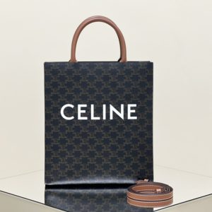 Celine Best Quality Woman Leather Accordion Tote Bag Splicing Detachable Shoulder Strap Handbag 32x29x8cm LB095