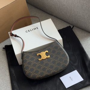 Celine High Quality Woman Tilly old flower armpit bag zipper small capacity 23x13cm LB106