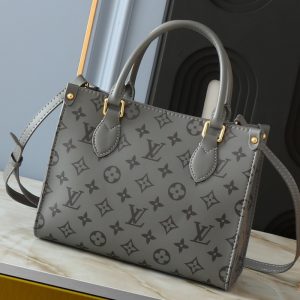 Louis Vuitton High Quality Men Cowhide Tote Bag Monogram Ink Large Capacity Handbag Long Strap 25x19x11.5cm LB074