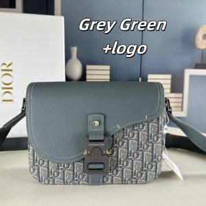 Dior High quality Men Cowhide Saddle Bag Stitching Letters Handbag Crossbody Bag 23x18x7cm LB076