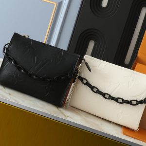 Louis Vuitton High Quality Men Classic Embossed Clutch Crossbody Single Shoulder Handbag Leopard Print Splicing 25x20x5cm LB064