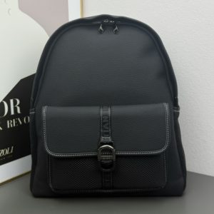 Dior High quality Men Backpack Large Capacity Laptop Travel Bag Wide Shoulder Straps Zipper 32x41x15cm LB067