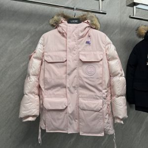 CANADA GOOSE Best Quality Winter Long Women Down Coat Hooded Big Fur Collar Warm Outdoor Casual Windproof Parka Coat FZ313