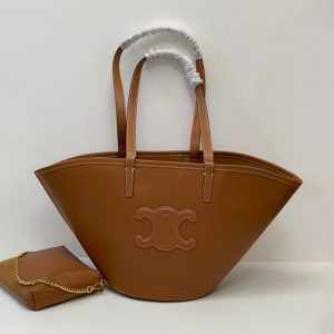 CELINE Women Tote Leather Crossbody Bag Scalloped Shopping Bag Tote Bottom Length 29*18CM Pocket Width 58CM LB271
