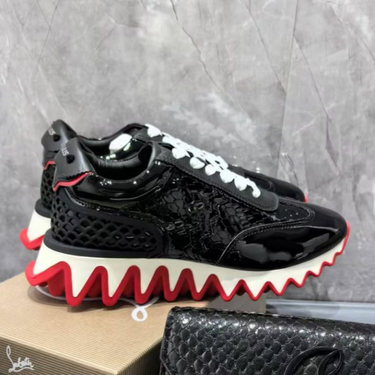 Christian Louboutin Loubishark Scale Leather Sneakers Men Women SH114 (1)