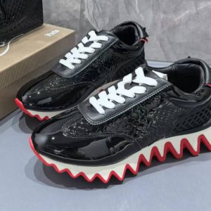 Christian Louboutin Loubishark Scale Leather Sneakers Men Women SH114