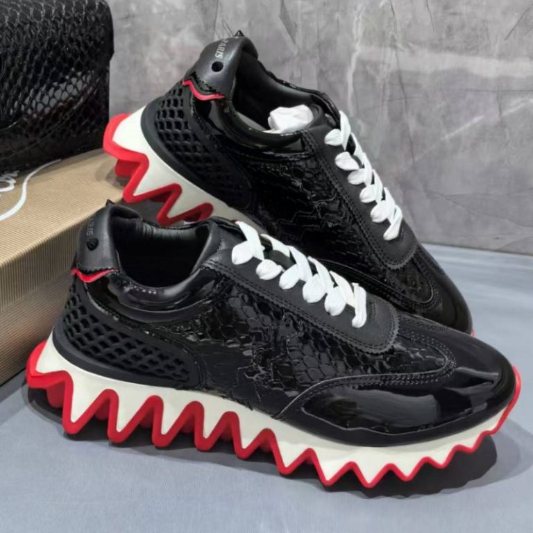 Christian Louboutin Loubishark Scale Leather Sneakers Men Women SH114 (4)