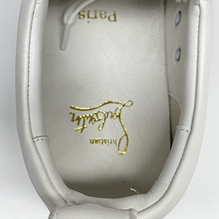 Christian Louboutin White Rivet Casual Shoes Leather Men Women SH115 (3)