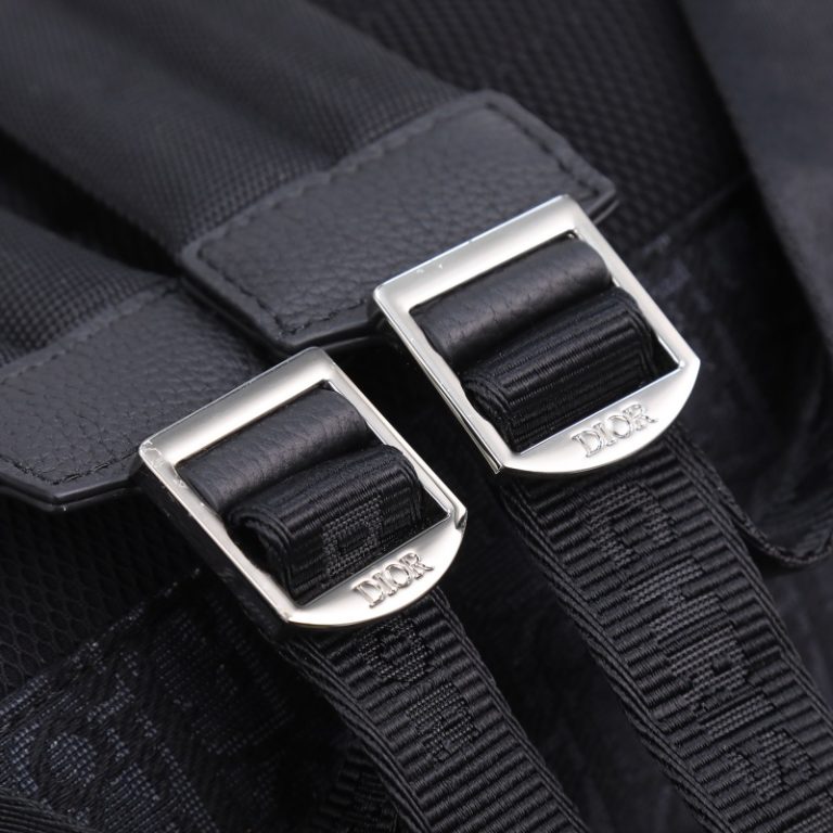 Dior Best Quality Men Backpack Blue Black Print Large Capacity Wide Adjustable Shoulder Straps 30x42x15cm LB258 (2)
