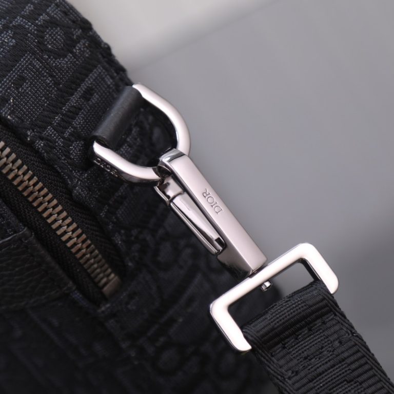 Dior Best Quality Men Safari Messenger Bag Black Lettering CHRISTIAN DIOR Shoulder Strap 22x15x6cm LB256 (7)