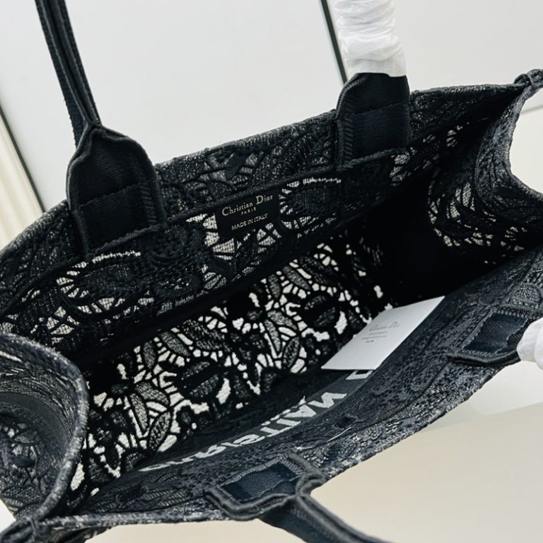 Dior Best Quality Women Thick Thread Embroidery Tote Bag Large Capacity Handbag 36x27x16cm LB261 (1)