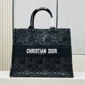 Dior Best Quality Women Thick Thread Embroidery Tote Bag Large Capacity Handbag 42x35x18.5cm LB260