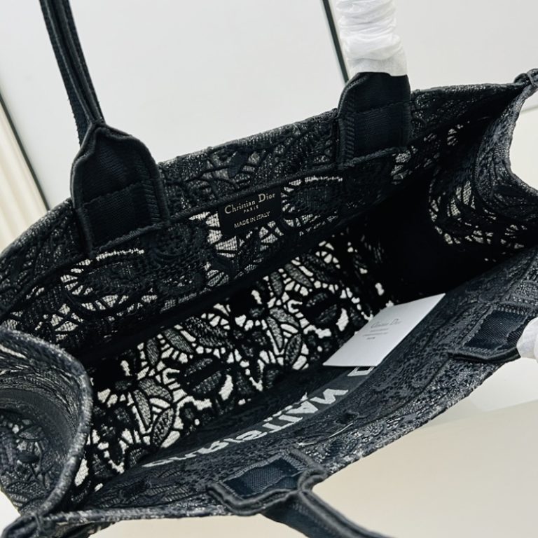 Dior Best Quality Women Thick Thread Embroidery Tote Bag Large Capacity Handbag 42x35x18