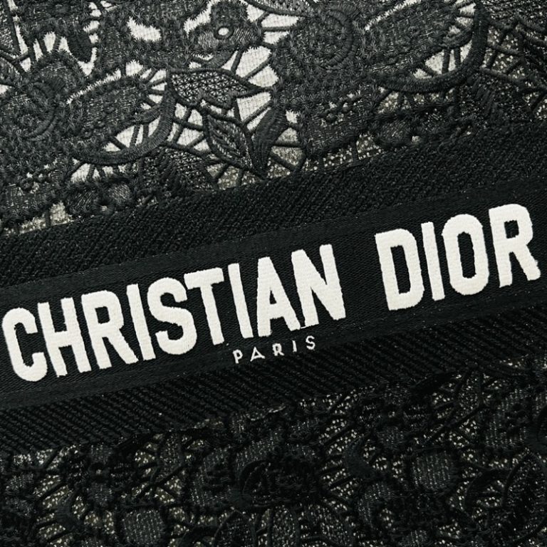 Dior Best Quality Women Thick Thread Embroidery Tote Bag Large Capacity Handbag 42x35x18