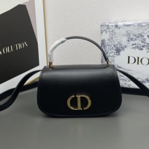 Dior High Quality Flap Metal Logo Design Women Wallet Shoulder Bag Crossbody Black White Almond 19*9*8CM LB281