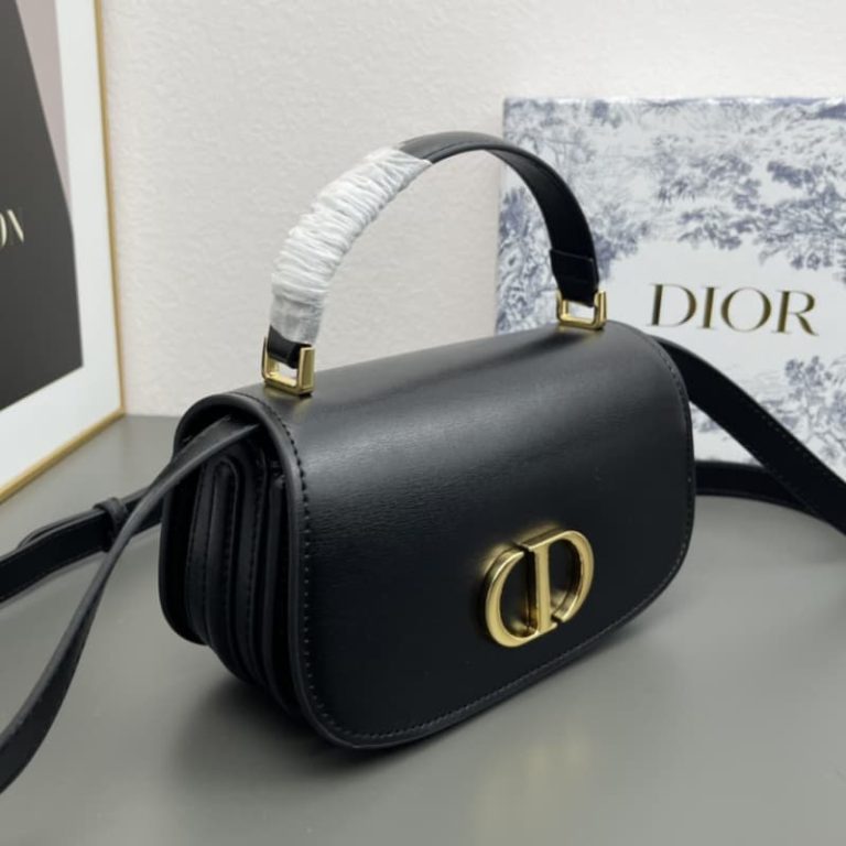 Dior High Quality Flap Metal Logo Design Women Wallet Shoulder Bag Crossbody Black White Almond-7