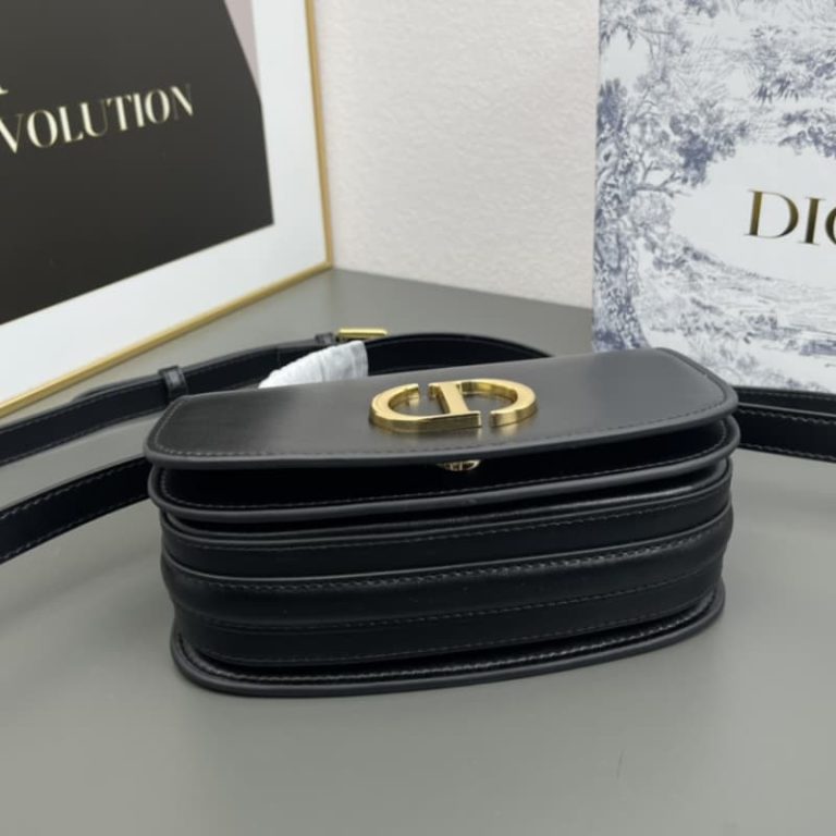 Dior High Quality Flap Metal Logo Design Women Wallet Shoulder Bag Crossbody Black White Almond-8