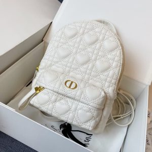 Dior High Quality Mini Dioramour Cannage Lambskin Backpack 16×21×8.5cm LB321