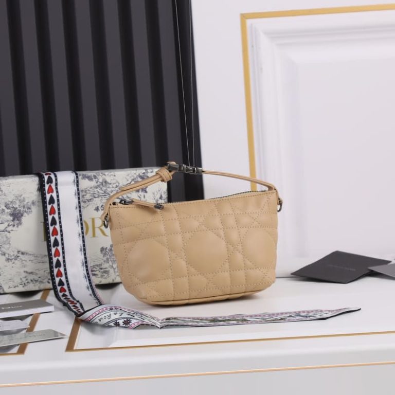 Dior High Quality Women Wallet Handbag Tote Shoulder Bag Rattan Check Seizure Line-3