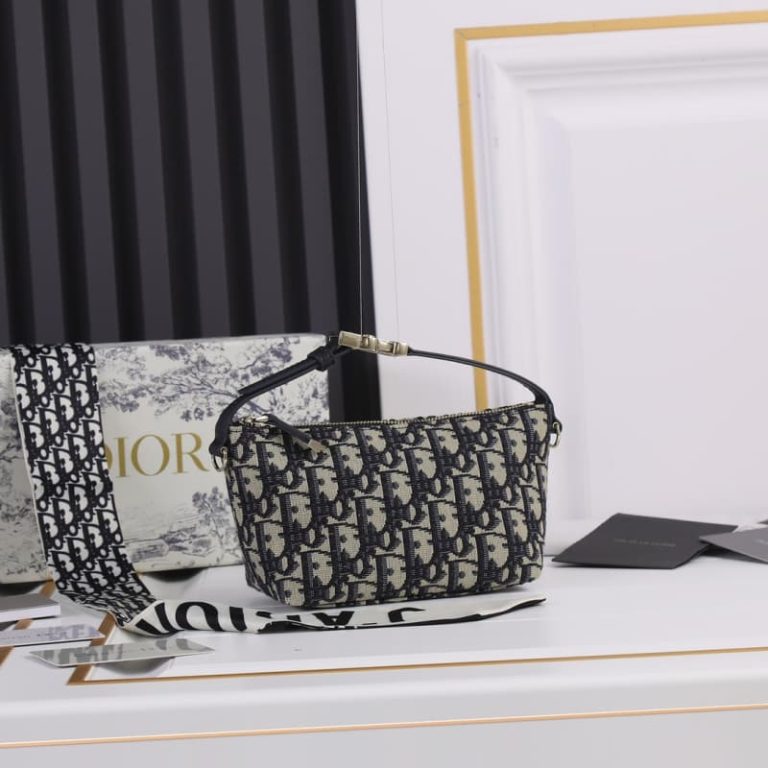 Dior High Quality Women Wallet Handbag Tote Shoulder Bag Rattan Check Seizure Line-5