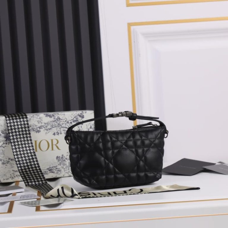 Dior High Quality Women Wallet Handbag Tote Shoulder Bag Rattan Check Seizure Line-7