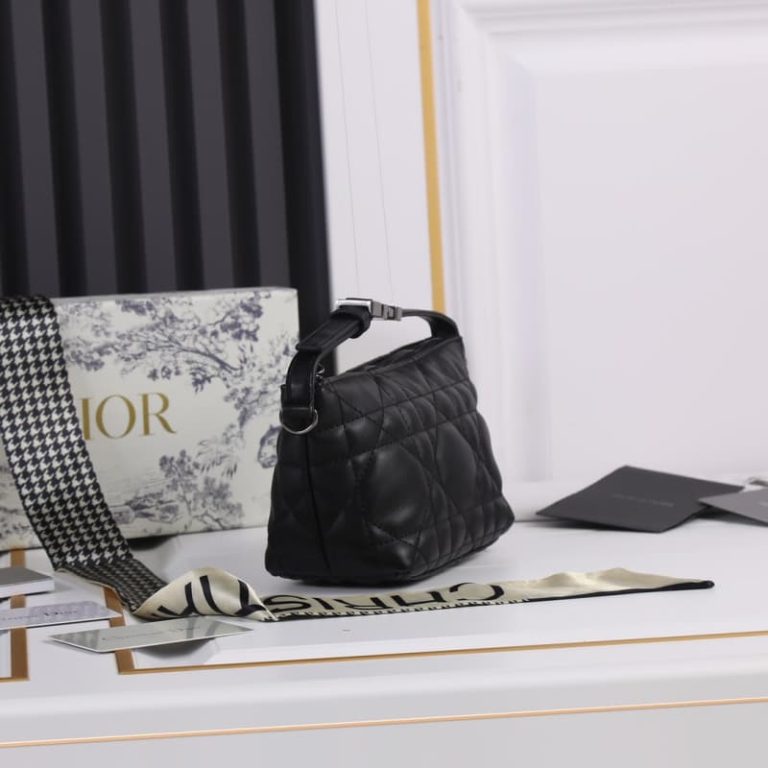 Dior High Quality Women Wallet Handbag Tote Shoulder Bag Rattan Check Seizure Line-8