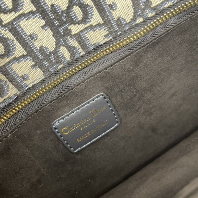 Dior High Quality WomenLeather Handbag Letter Twill Embroidered Canvas Classic Flap Design Crossbody 23CM7