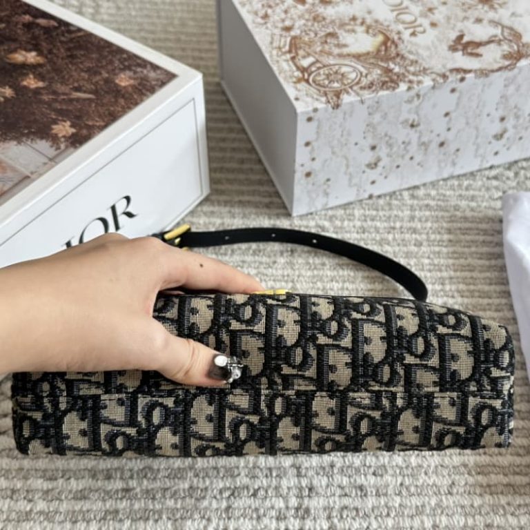 Dior High-quality Women Leather Shoulder Bag Wallet Handbag Tote Black Brown 2414CM-4