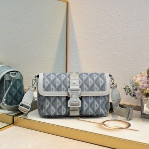 Dior High quality men new messenger bag Crossbody bag Front double pocket design 27*17*9CM LB338