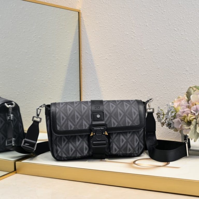 Dior High quality men new messenger bag Crossbody bag Front double pocket design-2