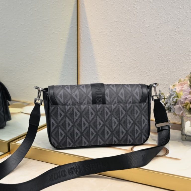 Dior High quality men new messenger bag Crossbody bag Front double pocket design-3
