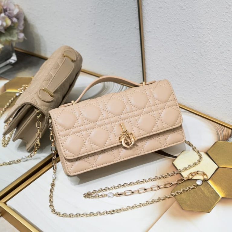Dior high quality women handbag shoulder bag with rattan check pattern Flap design with D.I.O.R