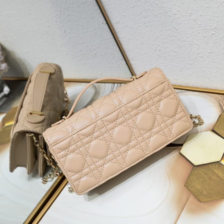 Dior high quality women handbag shoulder bag with rattan check pattern Flap design with D.I.O.R