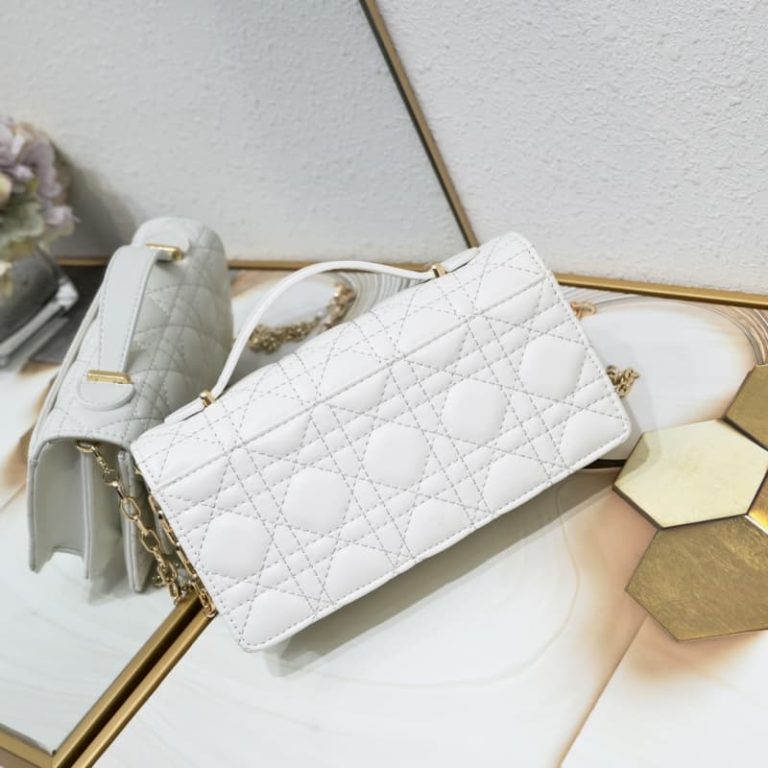 Dior high quality women handbag shoulder bag with rattan check pattern Flap design with D.I.O.R