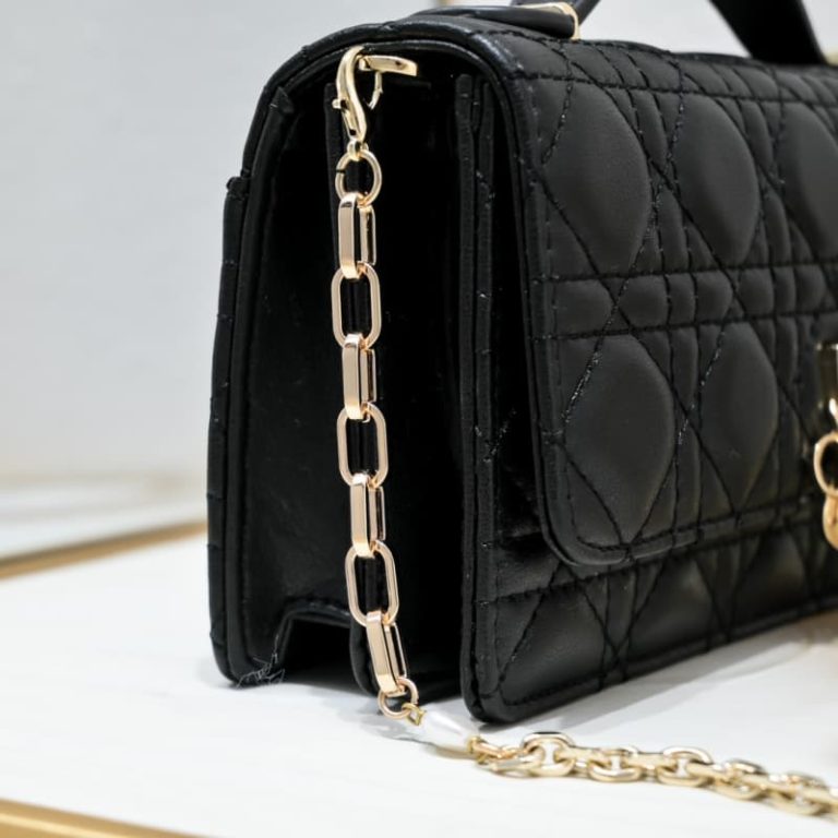 Dior high quality women handbag shoulder bag with rattan check pattern Flap design with D.I.O.R