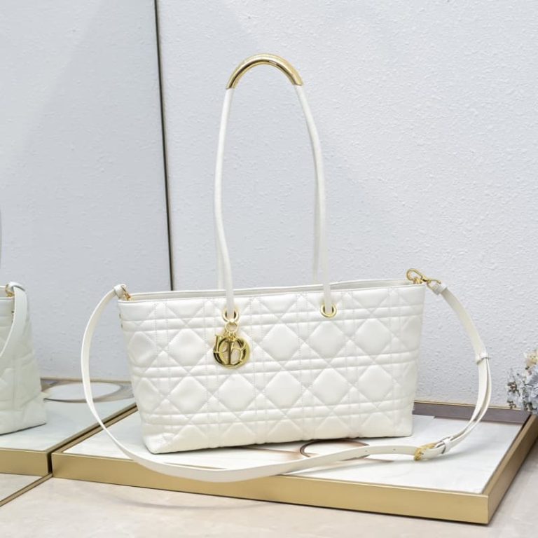 Dior high quality women handbags oversized rattan checkered stitching vintage finish metal decoration-2