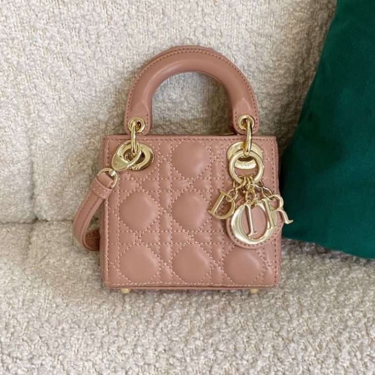 Dior high quality women mini small handbag metal logo pendant-2