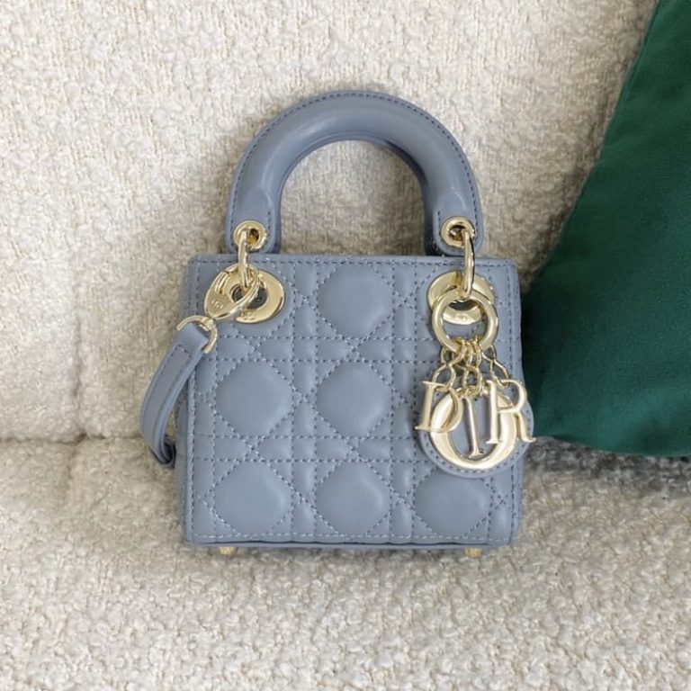 Dior high quality women mini small handbag metal logo pendant-3