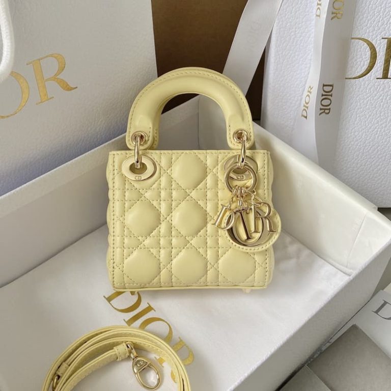 Dior high quality women mini small handbag metal logo pendant-5