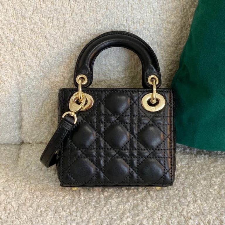 Dior high quality women mini small handbag metal logo pendant-7
