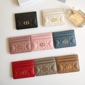 Dior high quality women wallet crafted in soft cowhide leather embellished with “CD” logo 10.5*7.5CM LB306